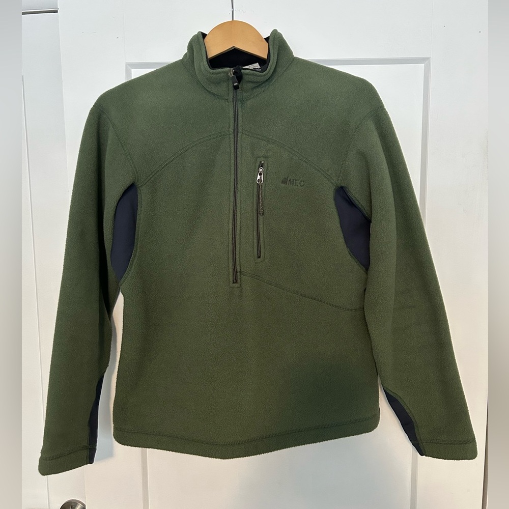MEC Green and Grey Polartec Fleece Jacket